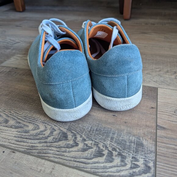 Beckett Simonon Men's Geller Casual Classic Suede Trainer Sneakers Grey Blue 11 - Picture 6 of 9